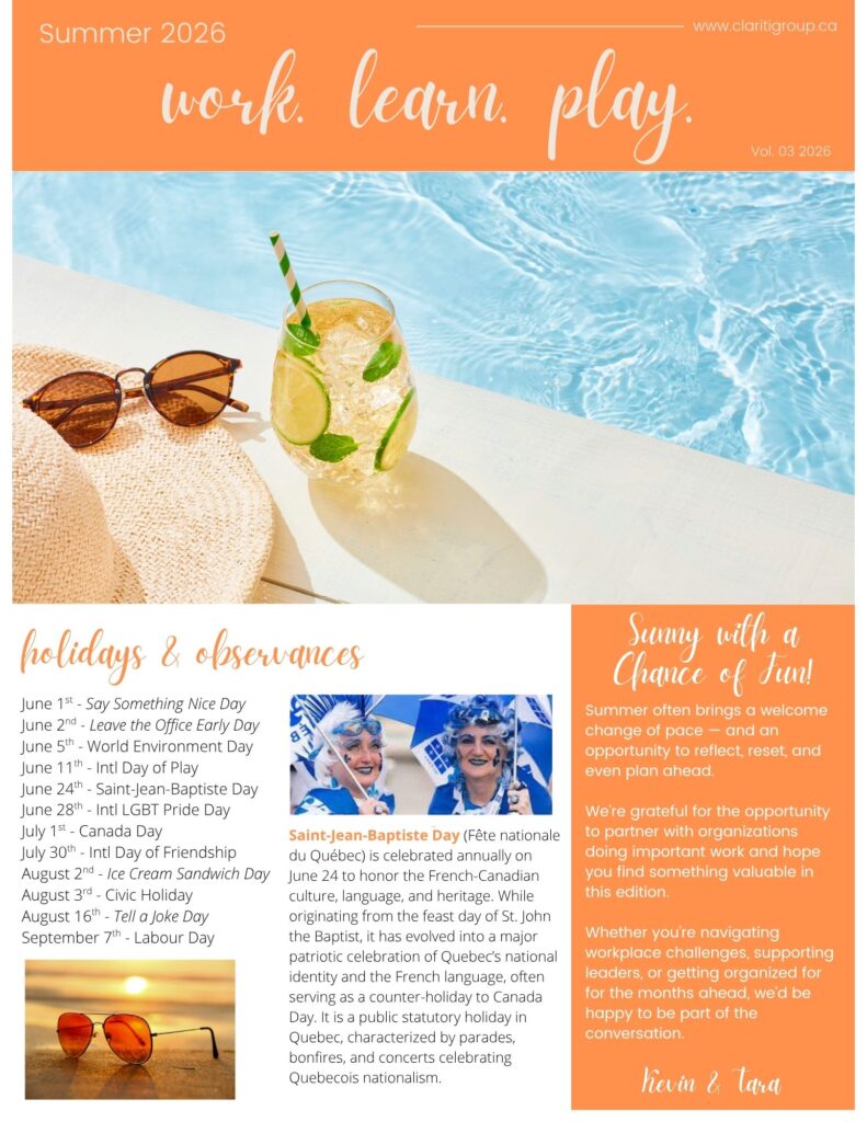 Work learn play : summer 2026